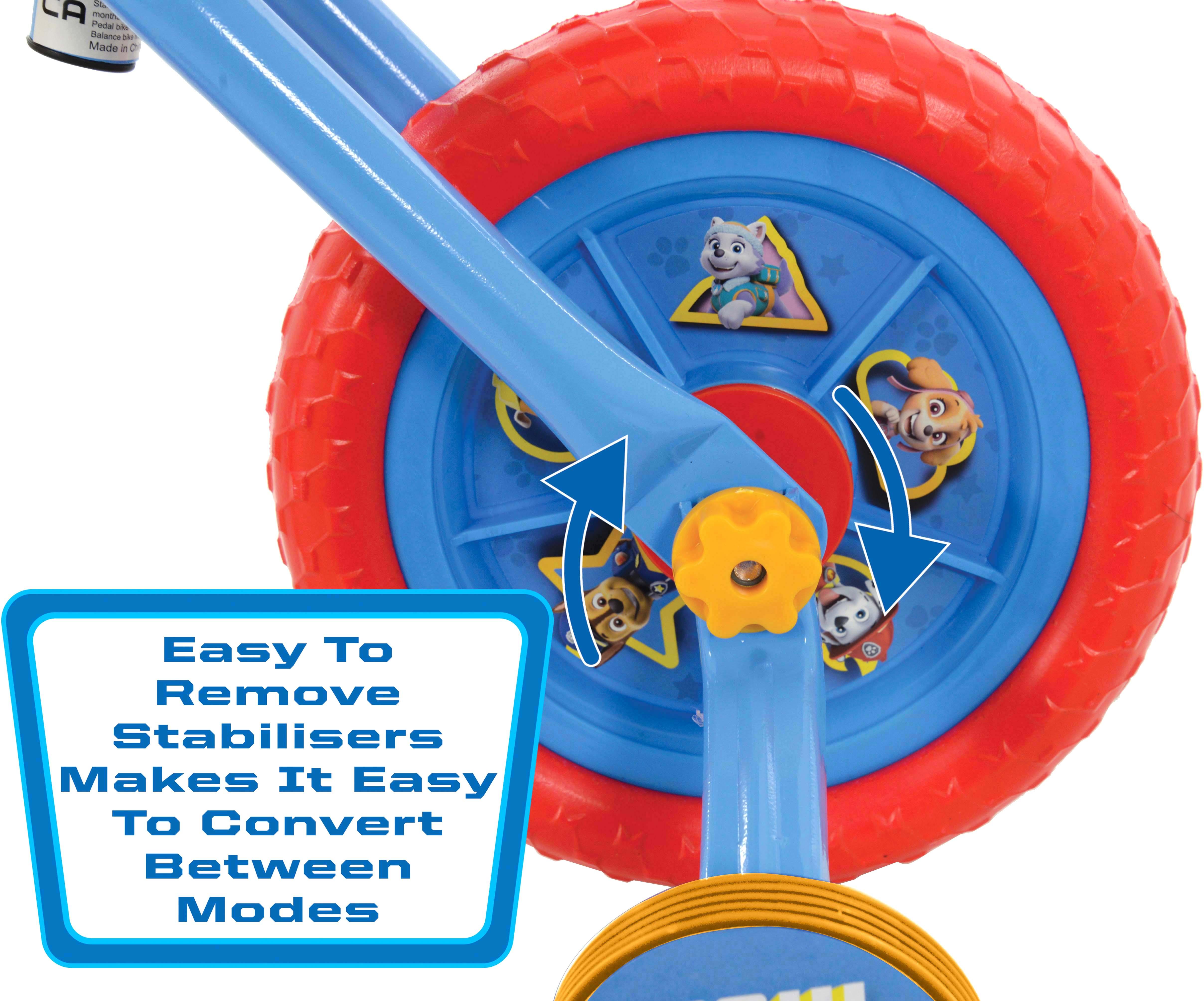 Paw Patrol 2 in 1 Training Bike - 10" Wheel
