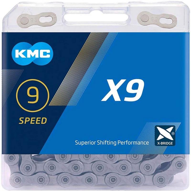 Halfords KMC Kmc X9 9 Speed Chain Grey, 114L | Extra 8% off for BC Members