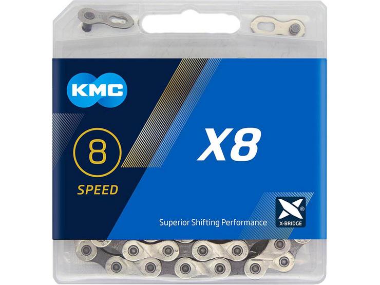 KMC X8 6/7/8 Speed Chain, Silver/Grey, 114L