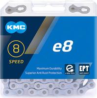 Halfords KMC E8 EPT E-Bike 6/7/8 Speed Chain, Silver, 122L | Extra 8% off for BC Members