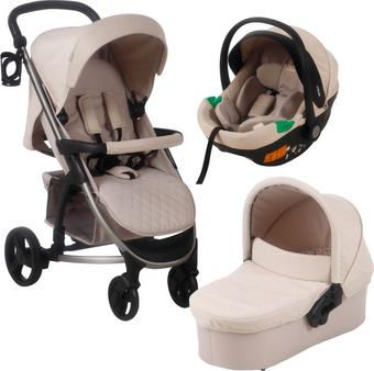 My Babiie MB200i 3-in-1 Travel System with i-Size Car Seat - Oatmeal