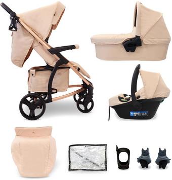 My Babiie MB200i 3-in-1 Travel System with i-Size Car Seat - Blush