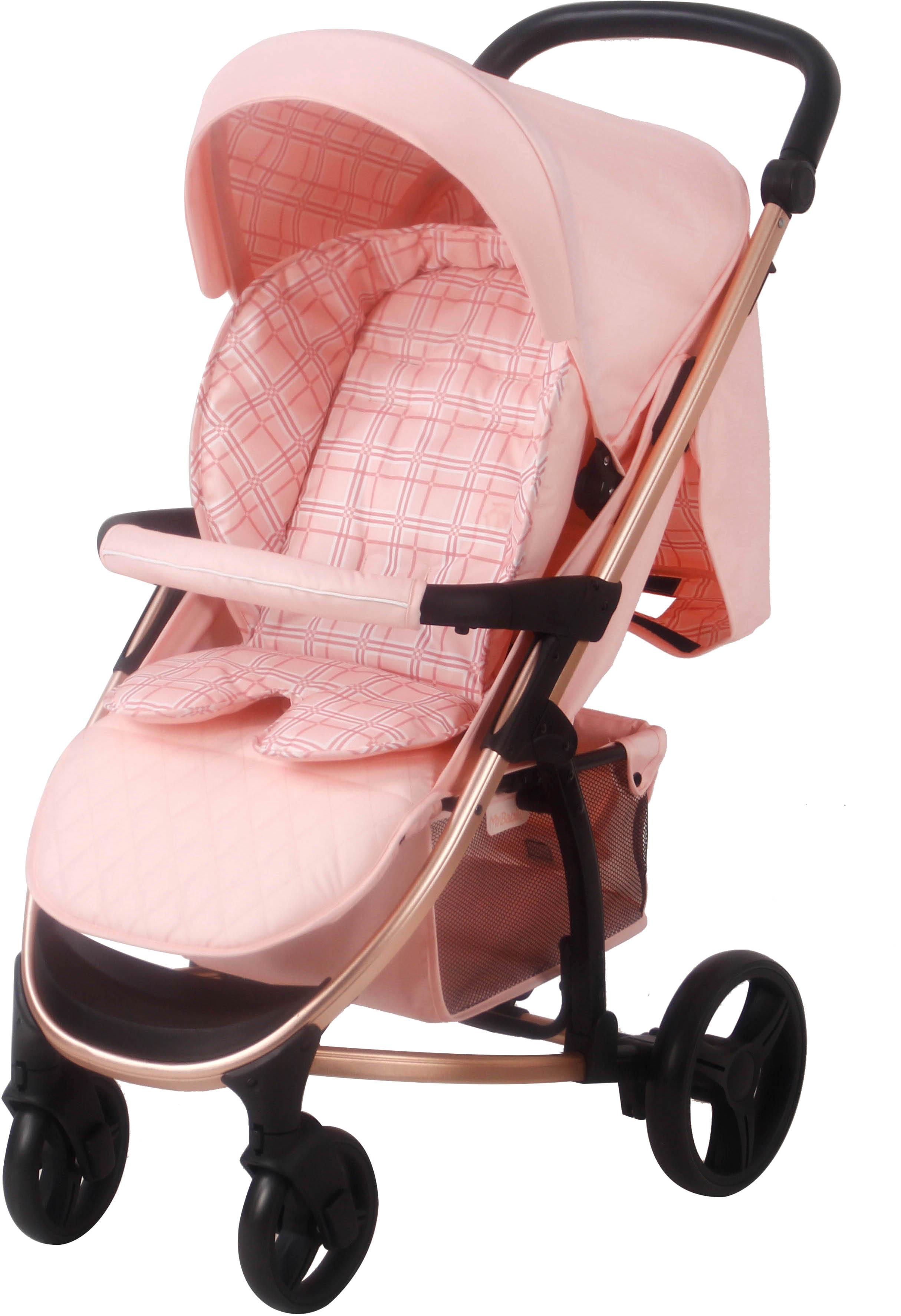 My Babiie MMB200i 3-in-1 Travel System with i-Size Car Seat - Pink Plaid