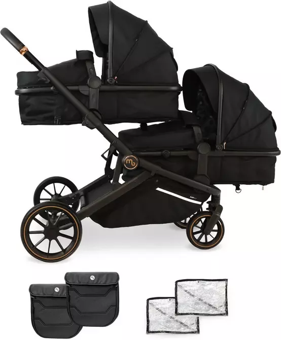 My Babiie MB33 Tandem Pushchair - Black Leopard | Halfords UK