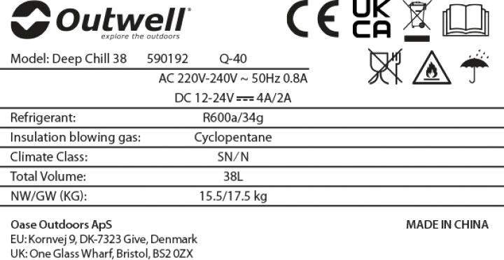 Outwell Deep Chill 38L Compressor Coolbox