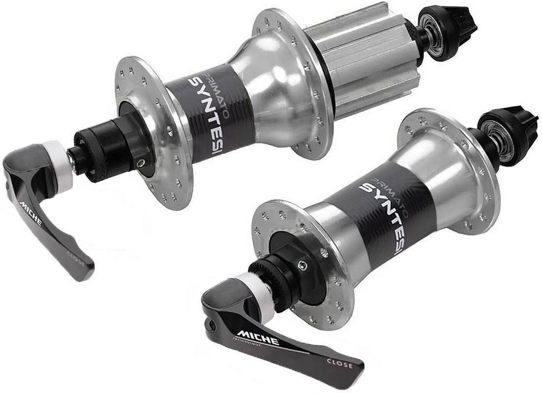 Halfords Miche Primato Syntesi Hubs Silver Pair Shimano 28 Hole | Extra 8% off for BC Members