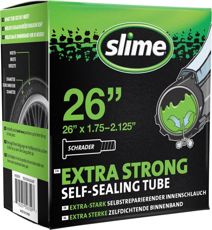Halfords Slime Self-Sealing Inner Tubes 26 x 1.75 - 2.125 inch Schrader | Extra 8% off for BC Members
