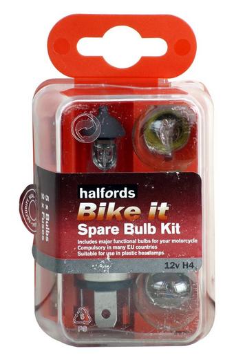 Halfords Bike it Motorcycle Spare Bulb Kit 12v H4 Halfords IE