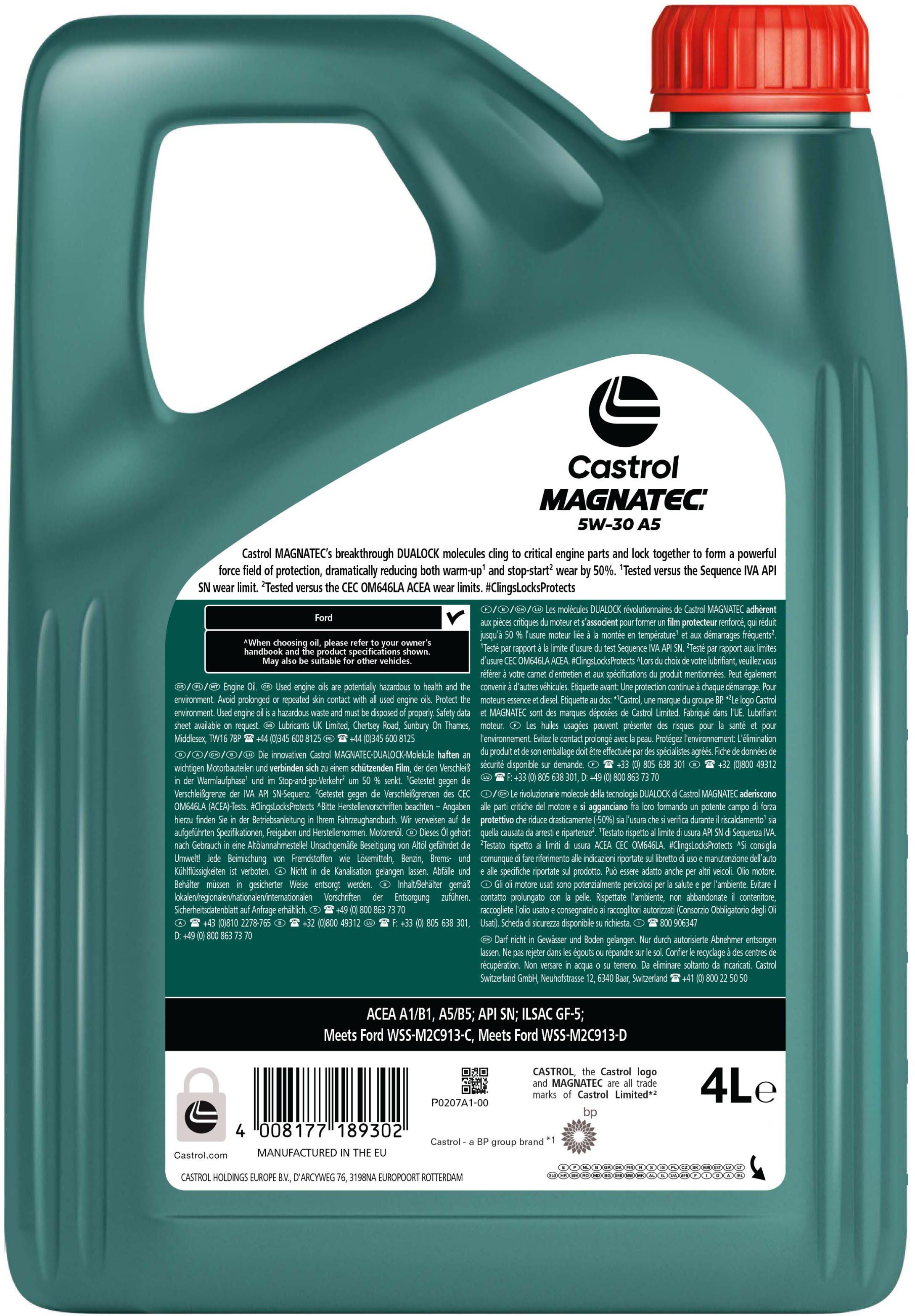 Castrol MAGNATEC 5W30 A5 Oil 4 Litre