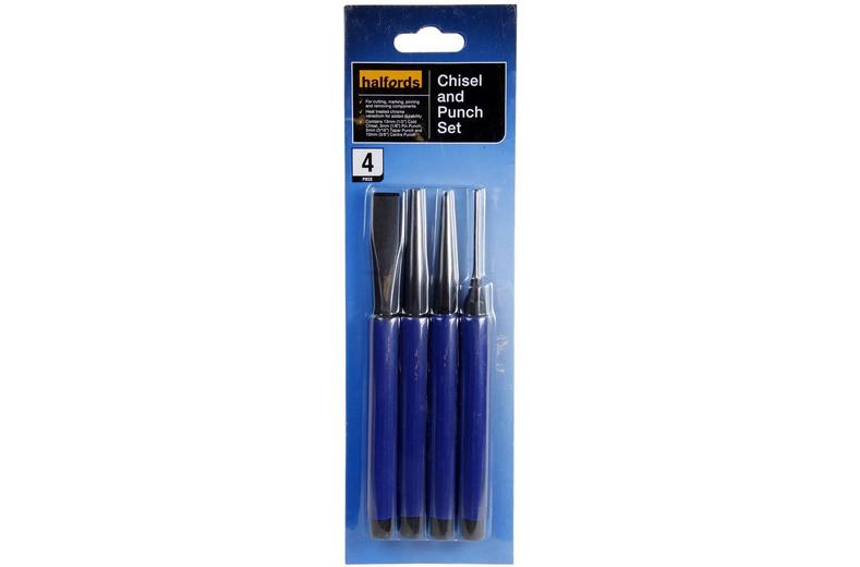Halfords 4 piece Chisel & Punch Set Halfords 4 piece Chisel & Punch Set