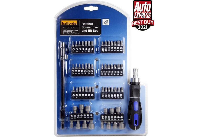 Halfords 58 piece Ratchet Screwdriver & Bit Set Halfords 58 piece Ratchet Screwdriver & Bit Set