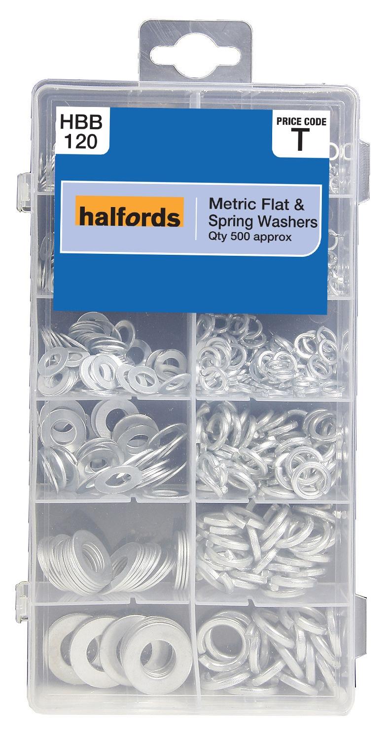 Halfords Mhalfords Assorted Flat & Spring Washers