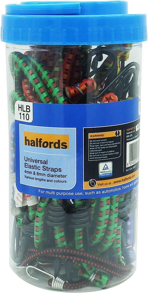 Halfords Assorted Luggage Straps 20 x 4/8mm Halfords UK