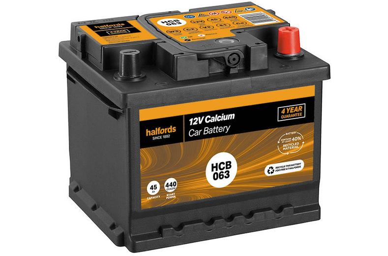 Halfords HCB063 Calcium 12V Car Battery 4 Year Guarantee Halfords HCB063 Calcium 12V Car Battery 4 Year Guarantee