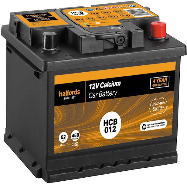 Halfords HCB012 Calcium 12V Car Battery 4 Year Guarantee