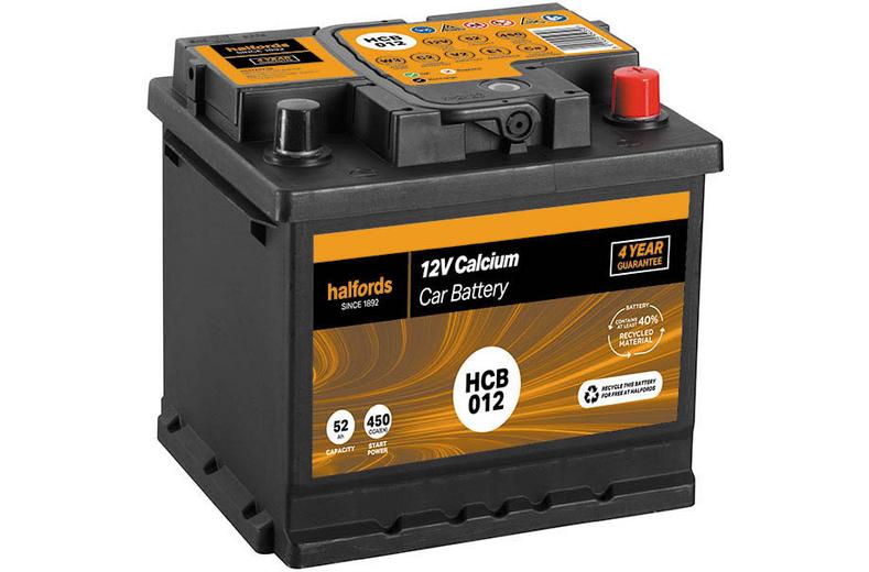 Halfords HCB012 Calcium 12V Car Battery 4 Year Guarantee Halfords HCB012 Calcium 12V Car Battery 4 Year Guarantee