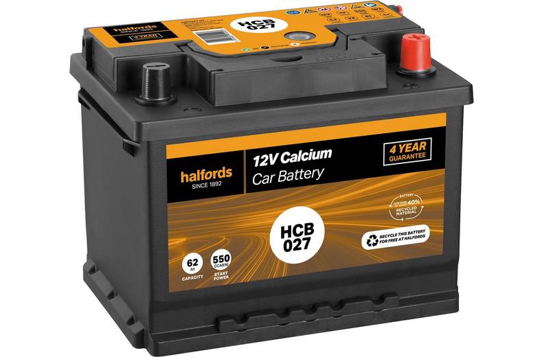 Halfords HCB027 12V Car Battery 4 Year Guarantee Halfords HCB027 12V Car Battery 4 Year Guarantee