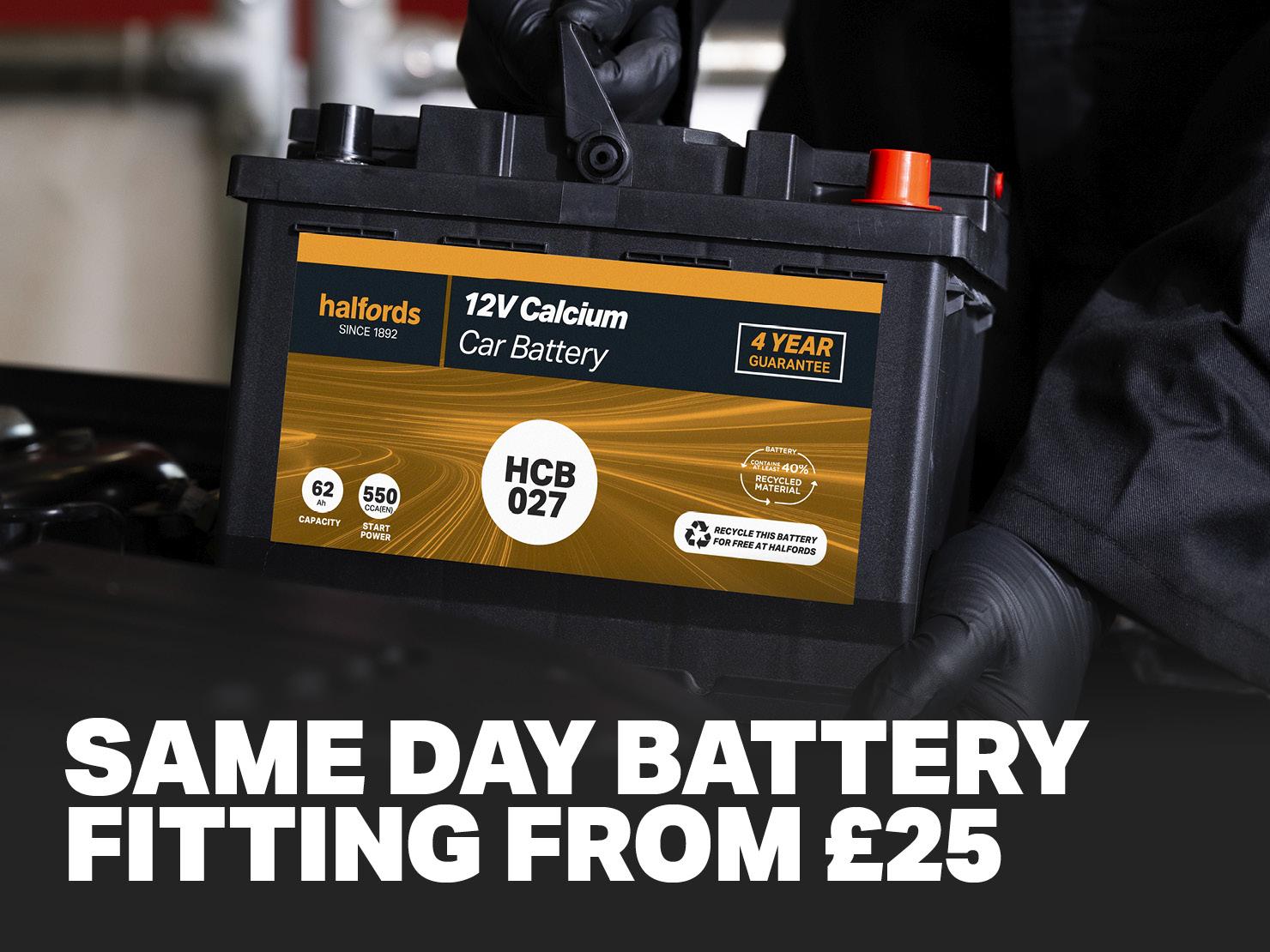 Halfords HCB027 12V Car Battery 4 Year Guarantee