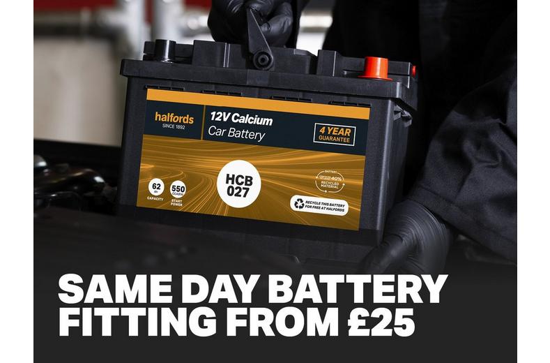 Halfords HCB027 12V Car Battery 4 Year Guarantee Halfords HCB027 12V Car Battery 4 Year Guarantee