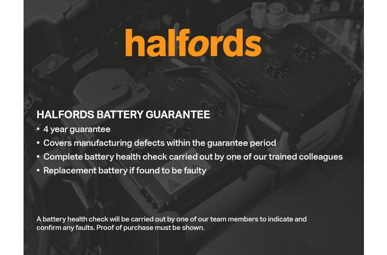 Halfords HCB027 12V Car Battery 4 Year Guarantee Halfords HCB027 12V Car Battery 4 Year Guarantee