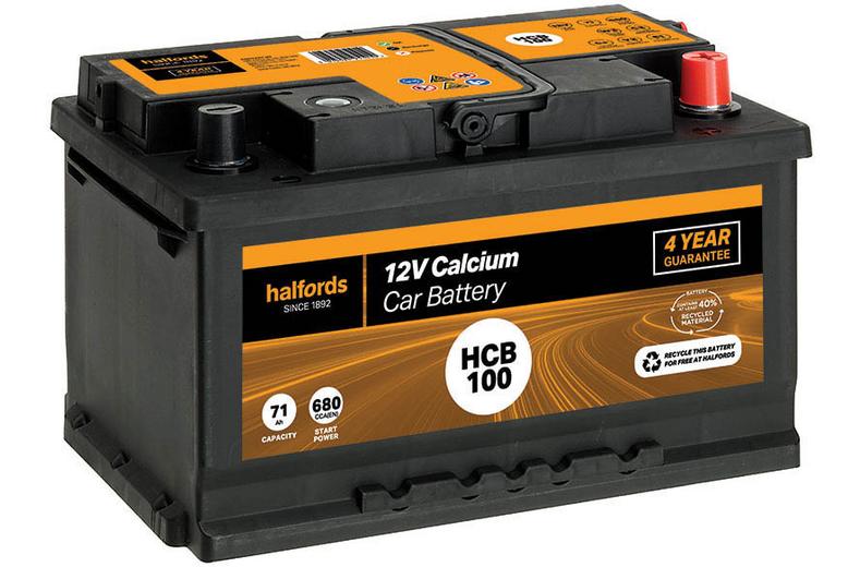 Halfords HCB100 12V Car Battery 4 Year Guarantee Halfords HCB100 12V Car Battery 4 Year Guarantee