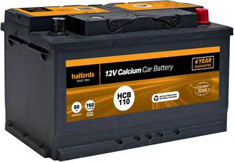 Halfords HCB110 12V Car Battery 4 Year Guarantee