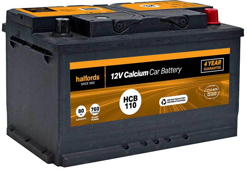 Halfords HCB110 12V Car Battery 4 Year Guarantee