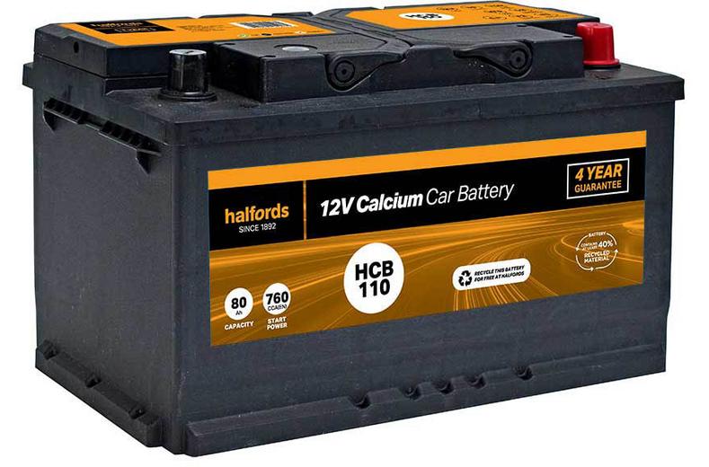 Halfords HCB110 12V Car Battery 4 Year Guarantee Halfords HCB110 12V Car Battery 4 Year Guarantee