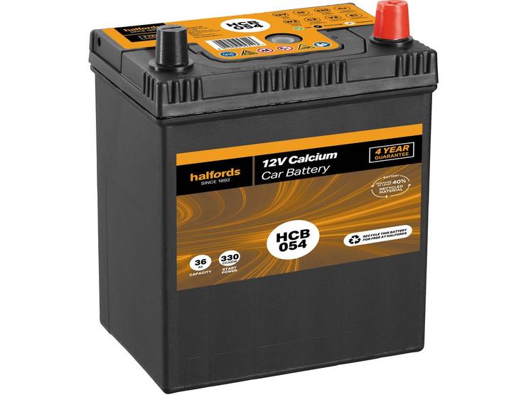 Halfords HB154/HCB054 Lead Acid 12V Car Battery 4 year Guarantee