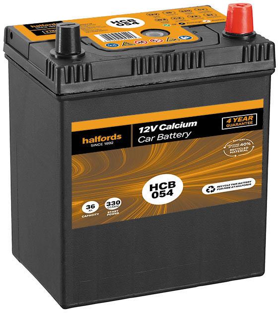Halfords HCB054 12V Car Battery 4 Year Guarantee