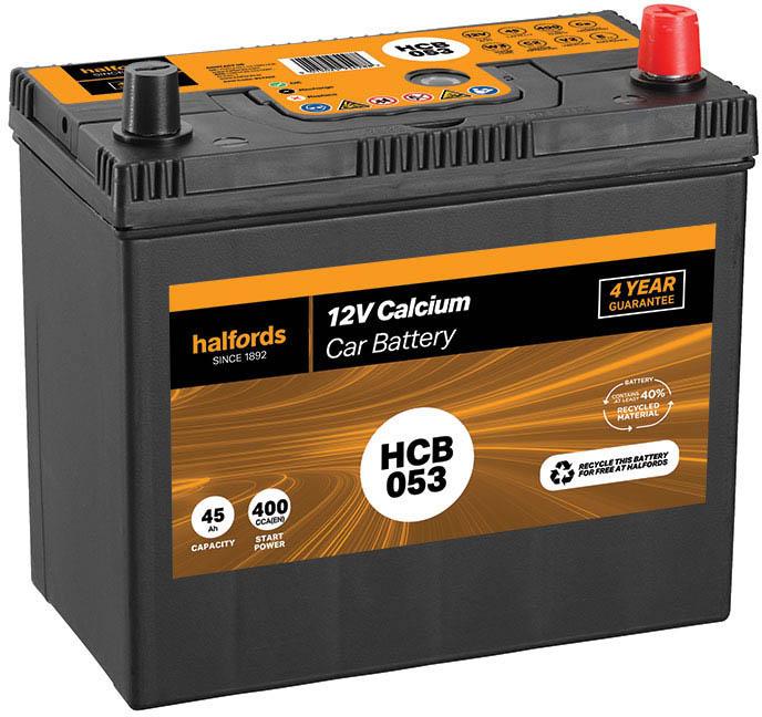 Halfords HCB053 12V Car Battery 4 Year Guarantee