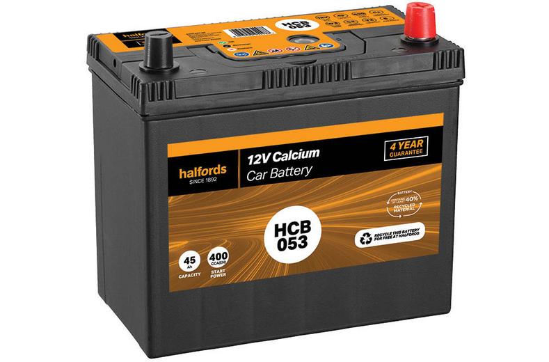 Halfords HCB053 12V Car Battery 4 Year Guarantee Halfords HCB053 12V Car Battery 4 Year Guarantee