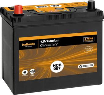 Halfords HB057 HCB057 Lead Acid 12V Car Battery 4 year Guarantee