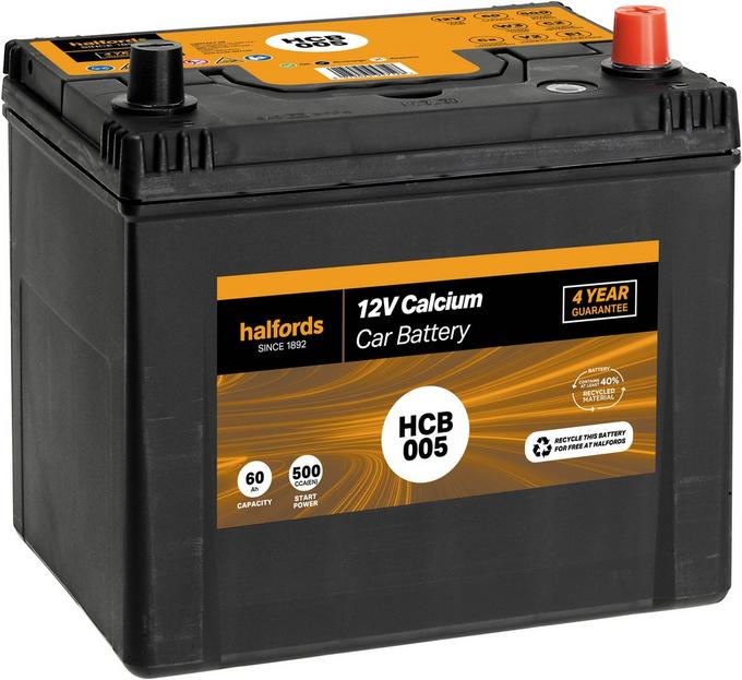 Halfords HB072/HCB069 Lead Acid 12V Car Battery 4 year Guarantee