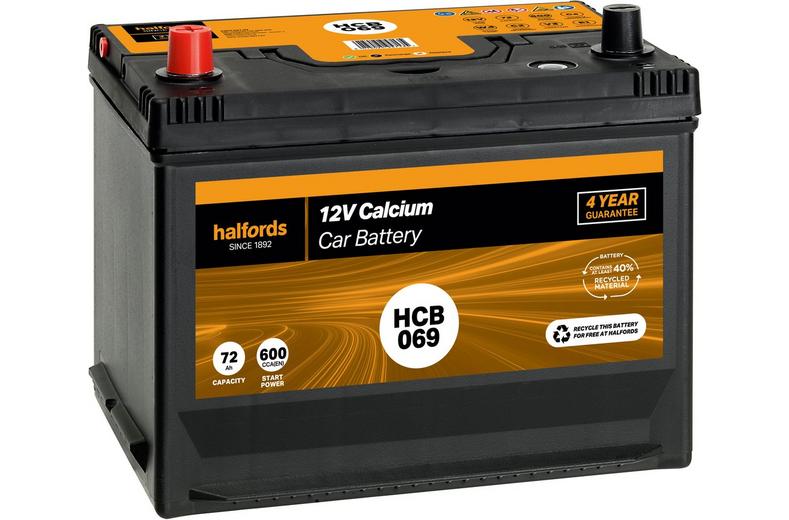 Halfords HCB069 12V Car Battery 4 Year Guarantee Halfords HCB069 12V Car Battery 4 Year Guarantee