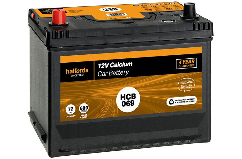 Halfords HCB069 12V Car Battery 4 Year Guarantee Halfords HCB069 12V Car Battery 4 Year Guarantee