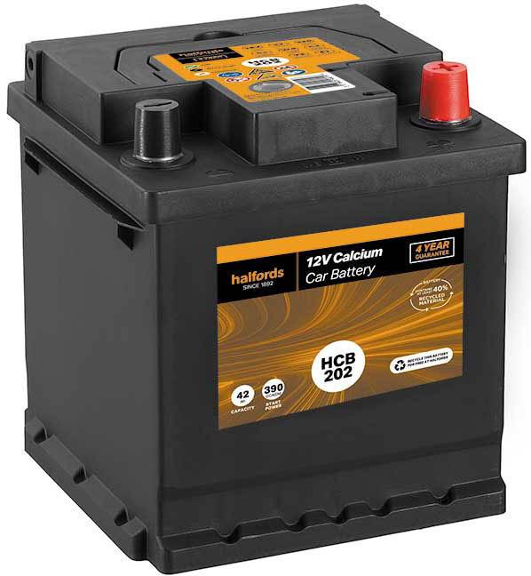 Halfords HCB202 12V Car Battery 4 Year Guarantee