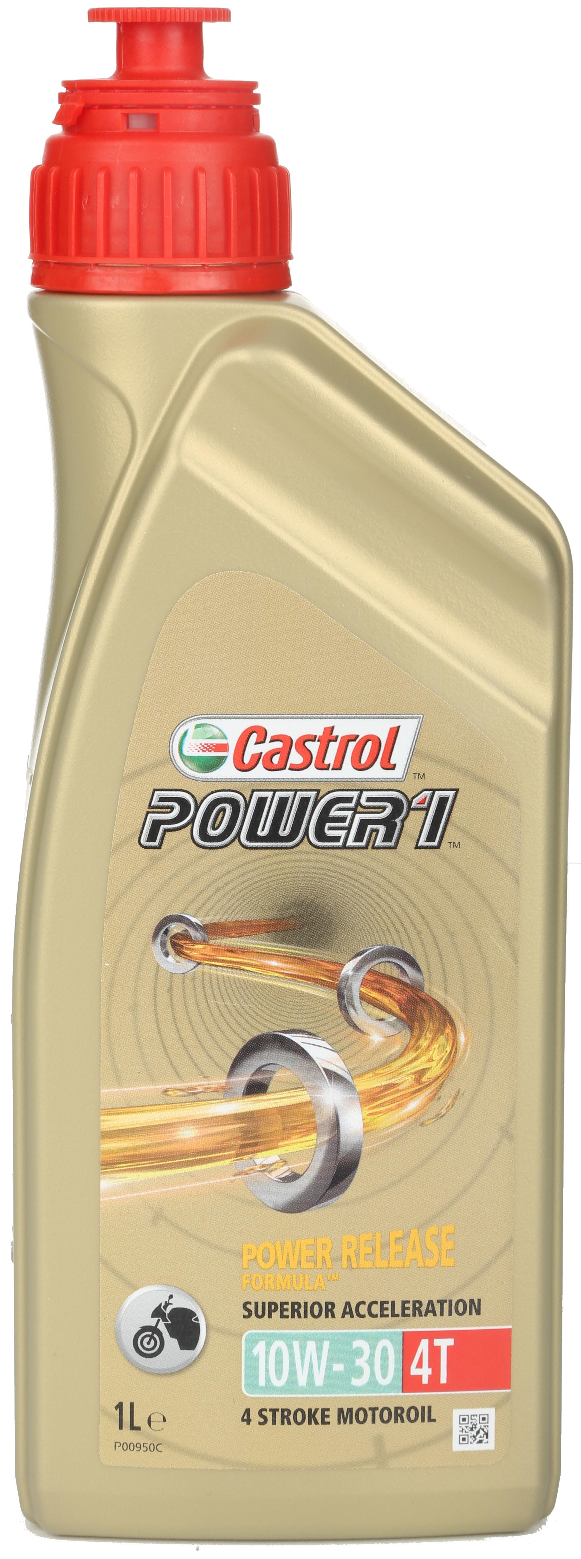 Castrol Power 1 4T 10W/30 Motorcycle Engine Oil - 1Ltr