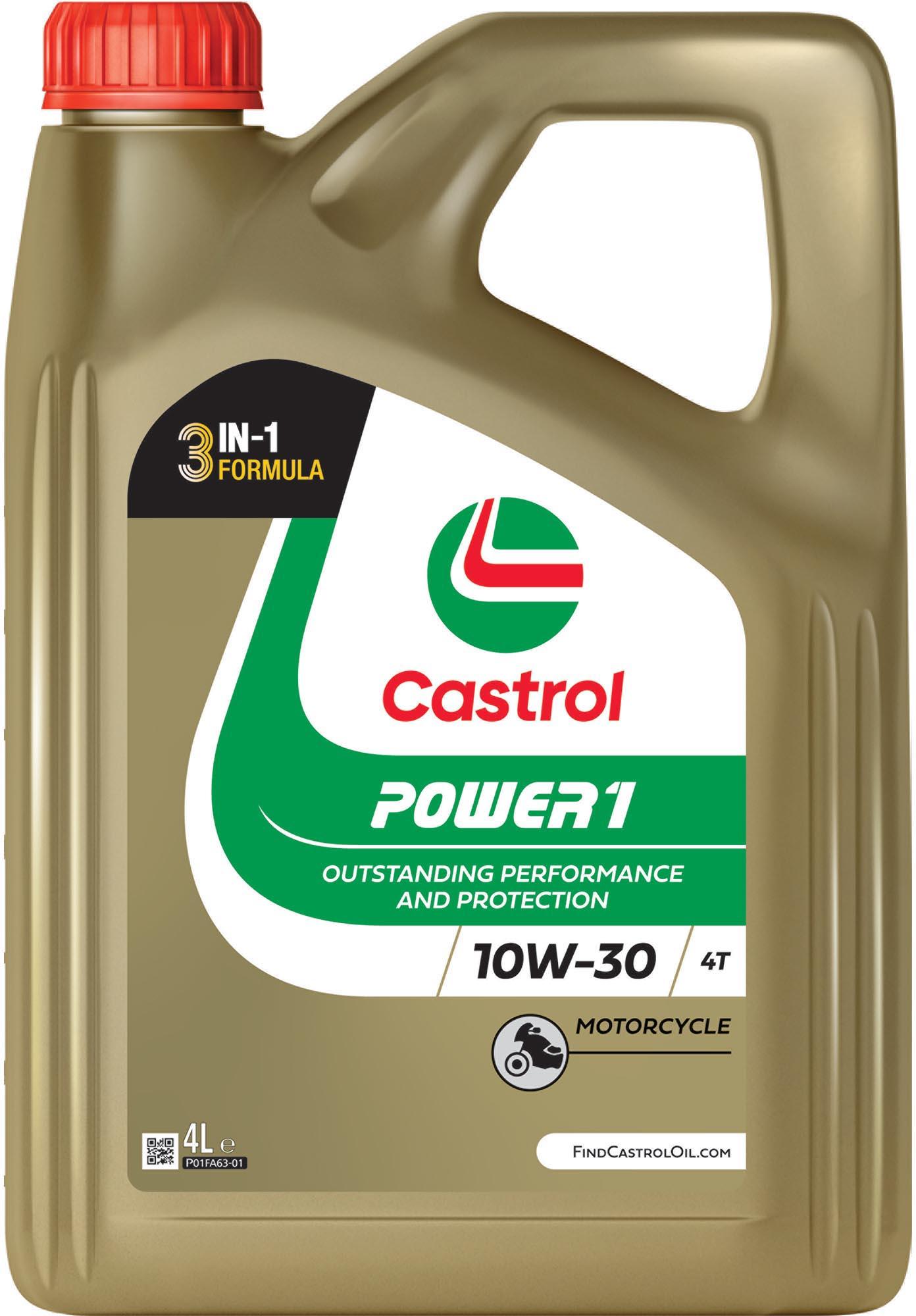 Castrol Power 1 4T 10W/30 Motorcycle Engine Oil - 4Ltr