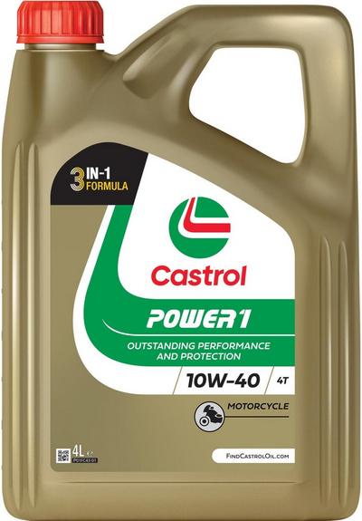 Castrol Power 1 4T 10W/40 Motorcycle Engine Oil - 4ltr Castrol Power 1 4T 10W/40 Motorcycle Engine Oil - 4ltr