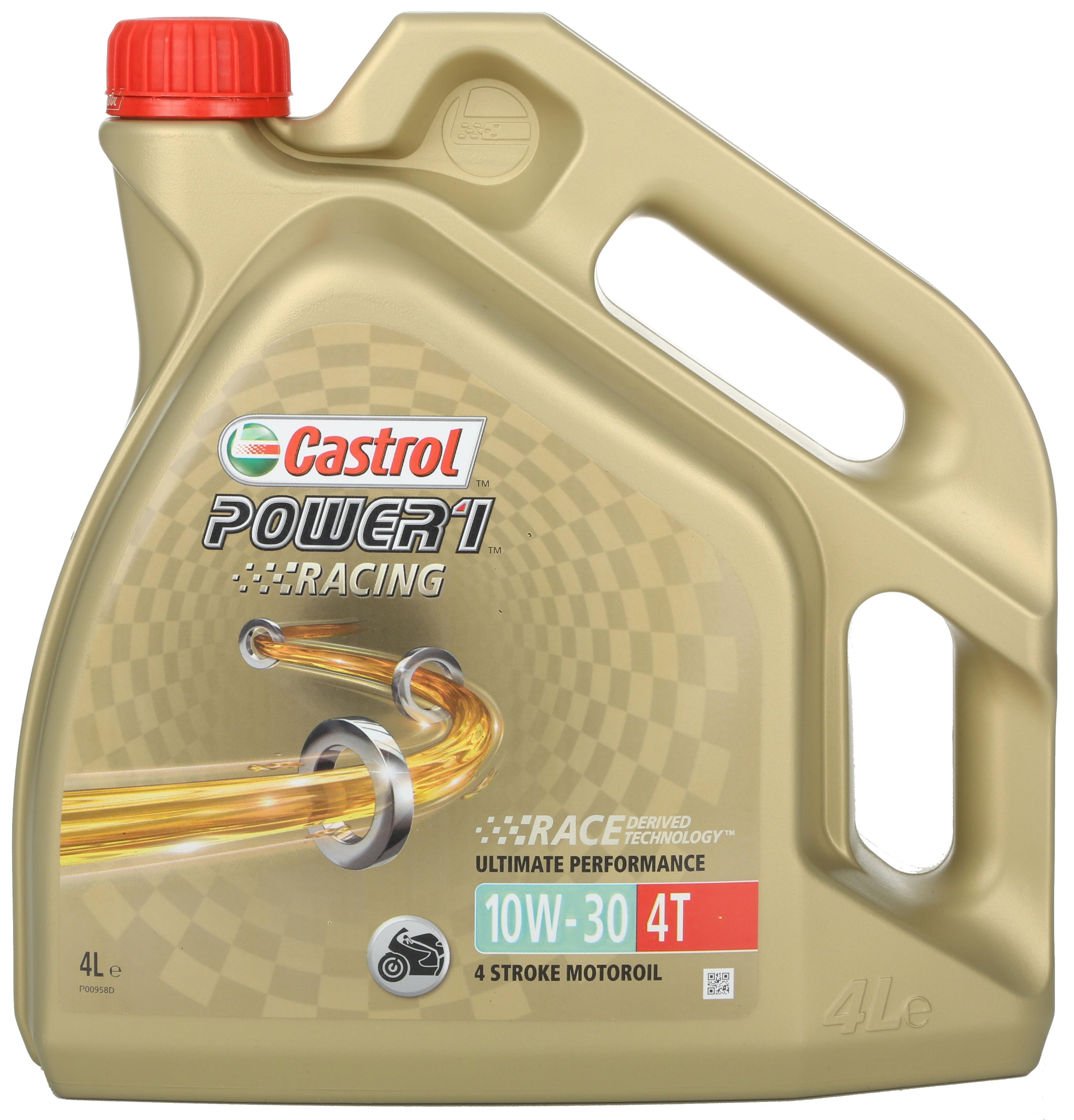 Castrol Power 1 Racing 4T 10W/30 Motorcycle Engine Oil - 4Ltr
