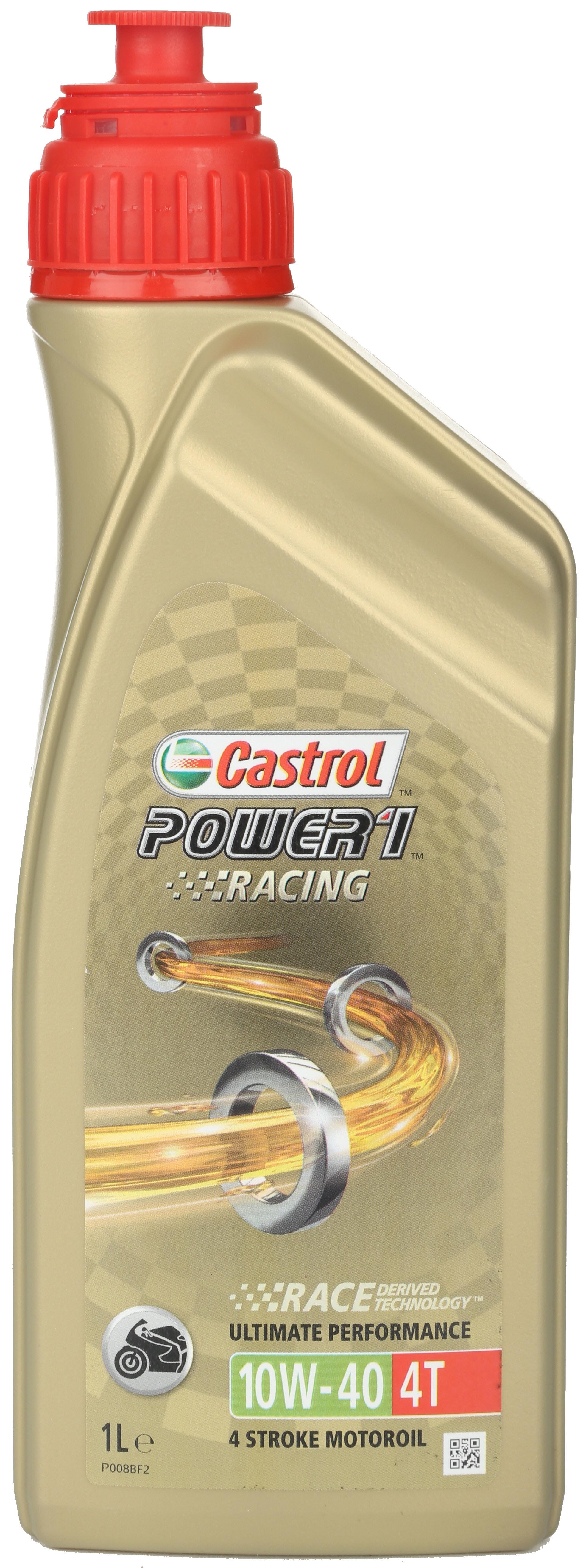 Castrol Power 1 Racing 4T 10W/40 Motorcycle Engine Oil - 1Ltr