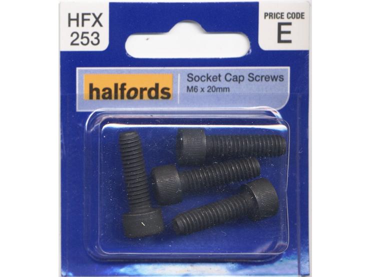 Halfords Socket Cap Screws M6 x 20mm HFX253