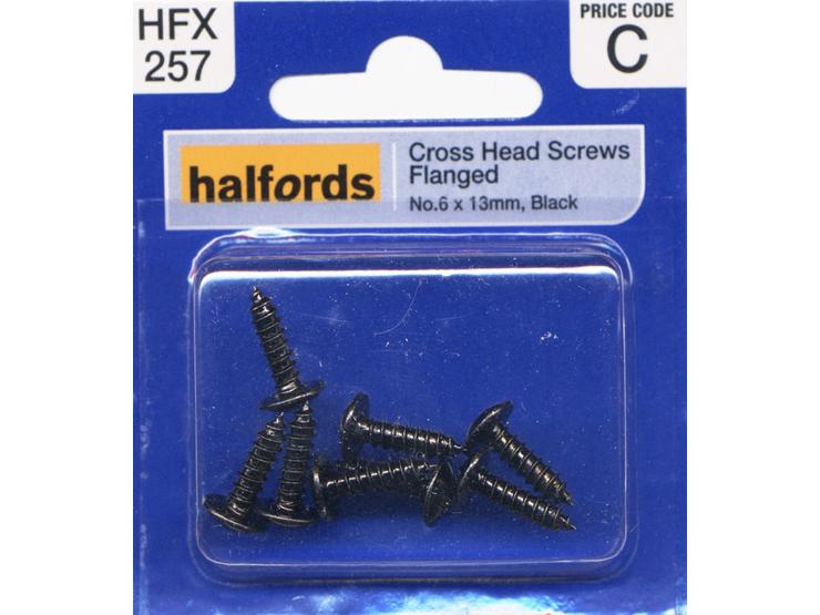Halfords Cross Head Screws Flanged No6x13mm HFX257