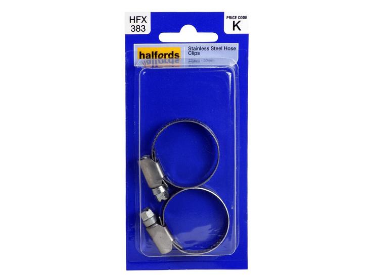 Halfords Hose Clips Stainless Steel 22-30mm HFX383