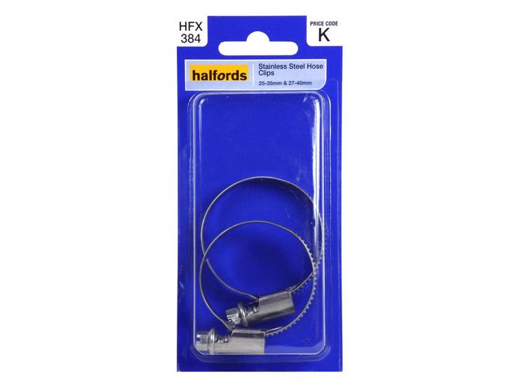 Halfords Stainless Steel Hose Clips HFX384