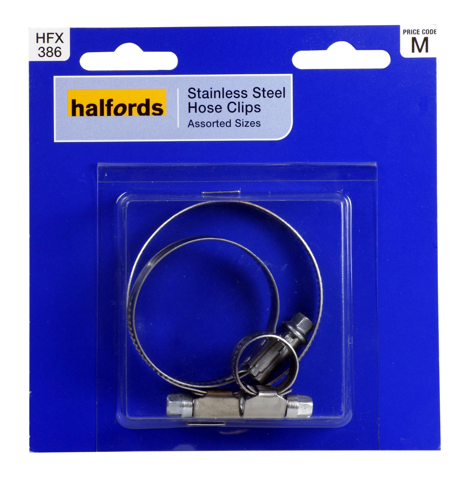 Halfords Hose Clips Assorted Hfx386