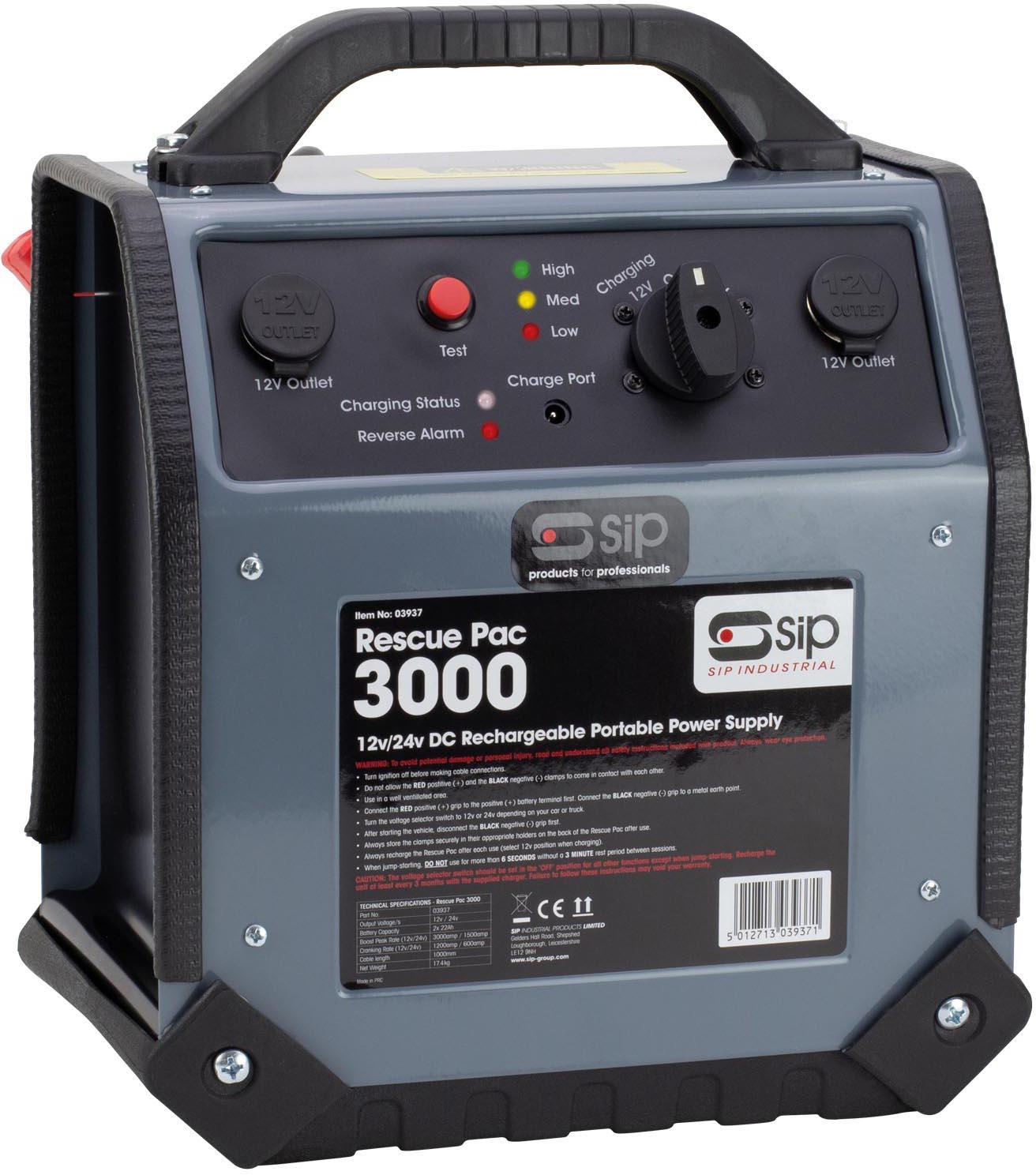 SIP Rescue Pac 3000 12v and 24v Booster Pack