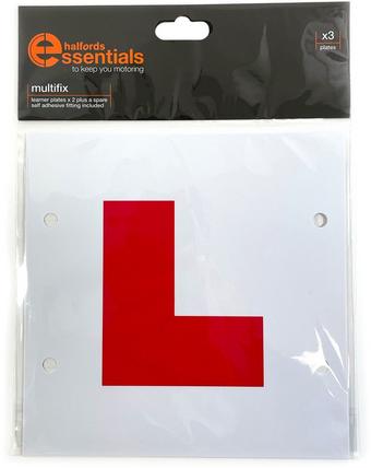 Halfords Multifix Learner Driver Plates x3