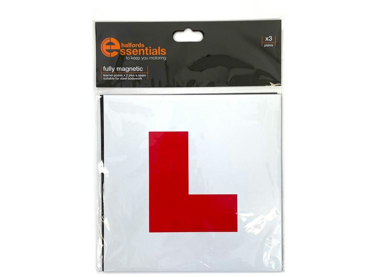 Halfords Self Cling Learner Driver Plates x3